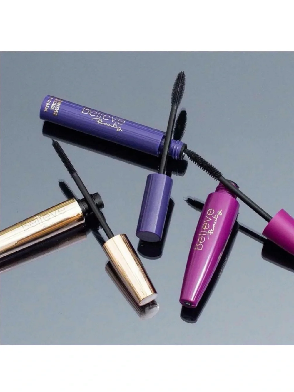 Believe Beauty High Drama Fiber Mascara -Brown, NEW